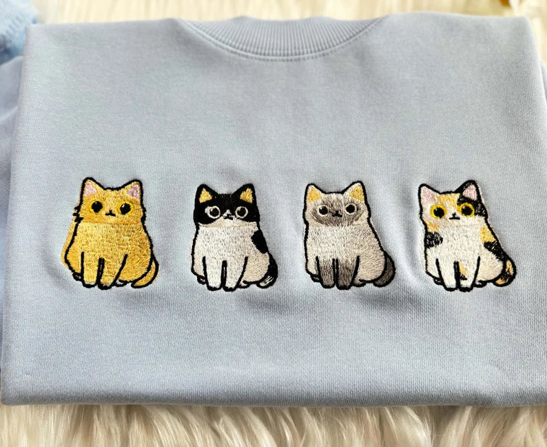 quality cat embroidery